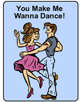 You Make Me Wanna Dance Nostalgic greetings card
