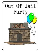 get out of jail party invitations