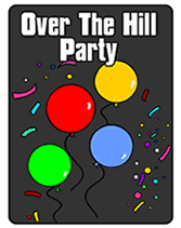 Over the Hill birthday party invitation templates