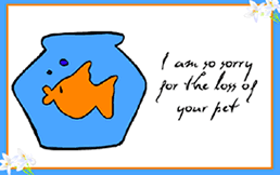 Free Printable Pet Fish Sympathy  Greeting Cards Template