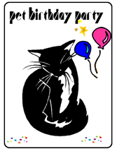 cat birthday party  invitations