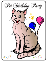 cat birthday party  invitations