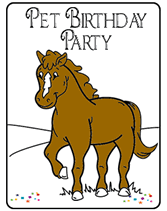 horse birthday party  invitations