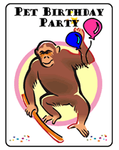 monkey birthday party  invitations