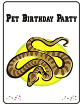 snake birthday party  invitations