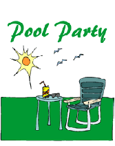 Chair Pool Party Free Printable Invitations Templates