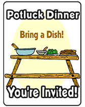 potluck dinner party invitation