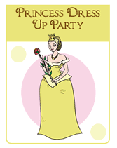 Princess dress up party invitations