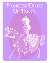 blank Princess dress up party invitations