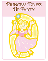 basic Princess dress up party invitations