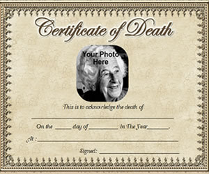 free printable death certificates