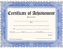fancy certificates of achievement awards