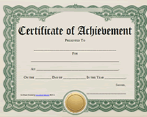 printable achievement certificates free