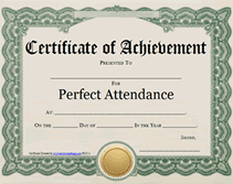 Perfect Attendance Award Free Template