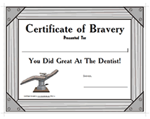printable certificate of bravery dentist award certificate