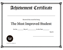 free achievement  award printable certificate