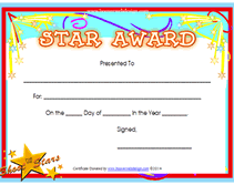 star award school certificate printable
