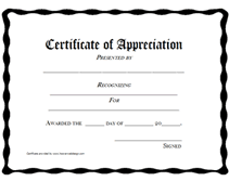 Free Home Design Online on Free Printable Certificate Of Appreciation Award Template   This Blank