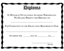 make your own diploma award certificates