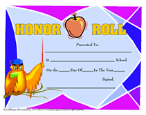 honor roll certificates printable school templates awards certificate template award printables list
