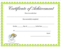 printable certificate of religious achievement