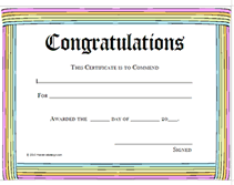 rainbow free printable congratualtions certificates