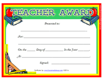 printable teacher awards certificates
