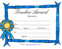 teacher appreciation certificates