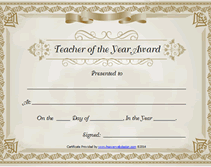 teacher of the year awards