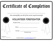 free printable firefighter training awards