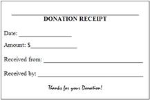 charity donation receipt