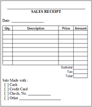 services receipt template