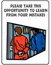 learn from mistakes Prison greeting cards