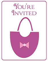 Purse  Party Invitations Pink