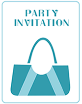 Purse Party Invitations Green