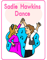 sadie hawkins dance party  invitations