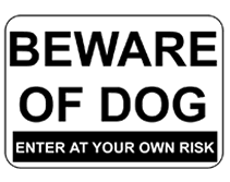 Beware Of Dog Enter At Your Own Risk printable sign