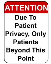 printable due to patient privacy only patients beyond this point sign