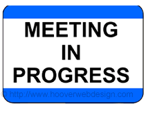 Meeting In Progress printable sign