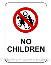 No Children Allowed printable sign