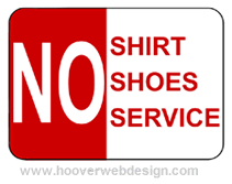 No Shirt No Shoes No Service printable sign