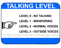 School Talking Level printable sign