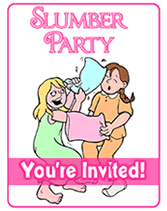 Teenage Girl Birthday Party Ideas on Slumber Party Free Printable Party Invitations Templates