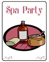 free spa party invitations