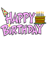 Birthday Cake Clip  Free on Happy Birthday Greeting Card   On The Front Of The Greeting Card Is A
