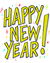 Free Printable "Happy New Year"  Greeting Cards Template