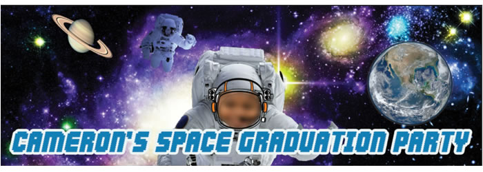 Custom Space Graduation Banner