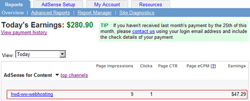 google adsense highest click