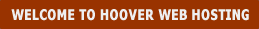welcome to hoover web hosting