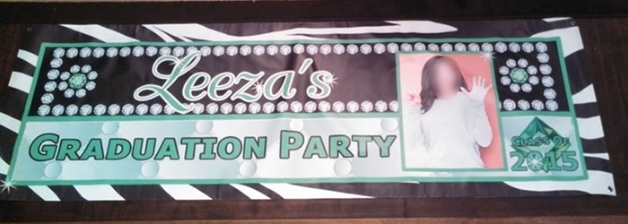 Bling Graduation Party Banner